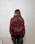 Cardigan bandana bordeaux