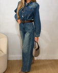 Jumpsuite denim wide