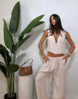 Pantalone 100% Lino