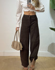 Jeans balloon marrone 433