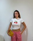 T-shirt crop Cherry