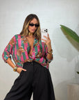 Camicia velata stampa