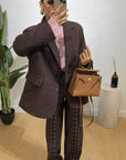 Pantalone ecopelle Stringhe