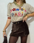 Gonna pantaloncino velluto