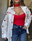 Camicia Cherry white