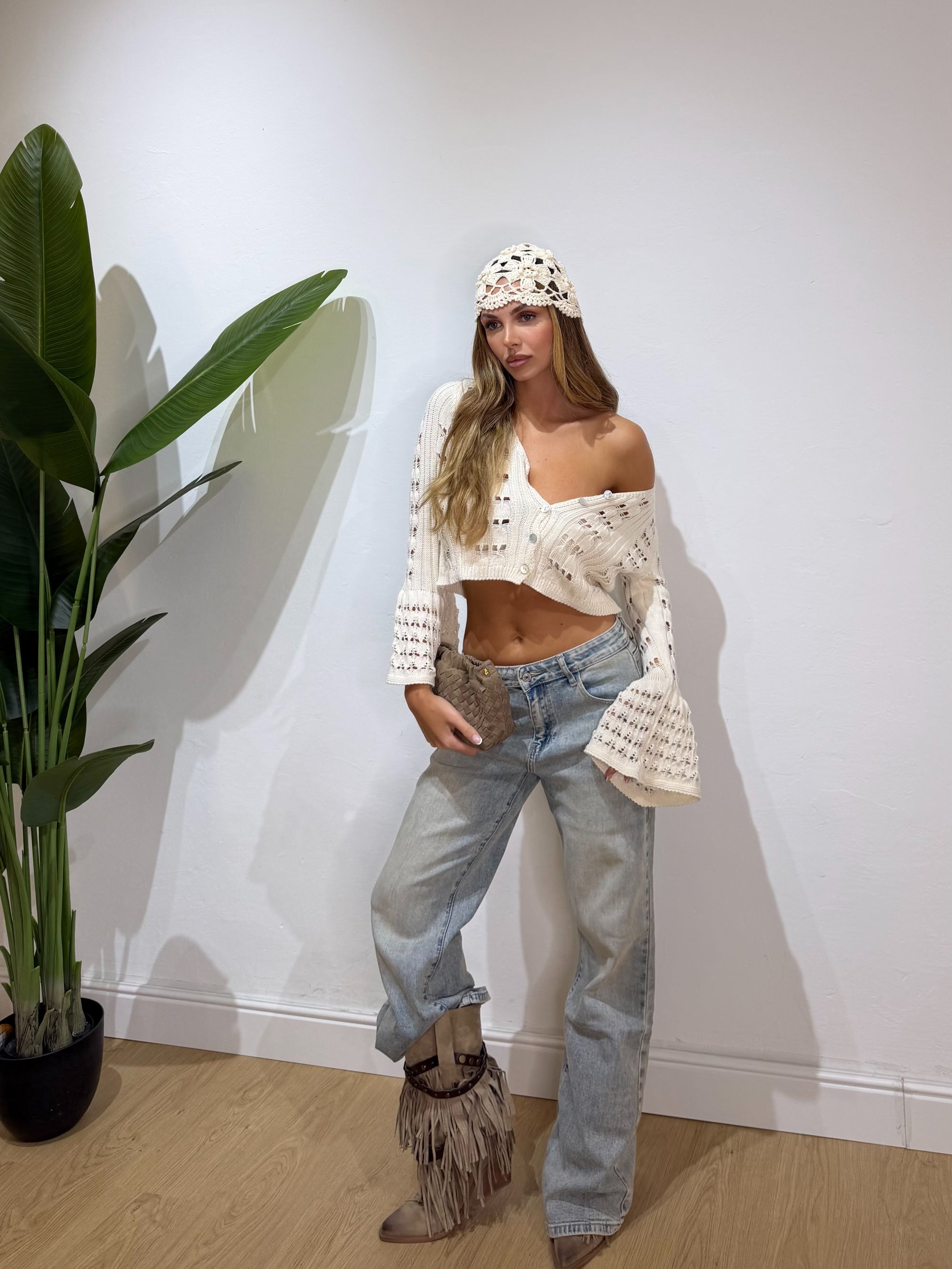 Cardigan Uncinetto