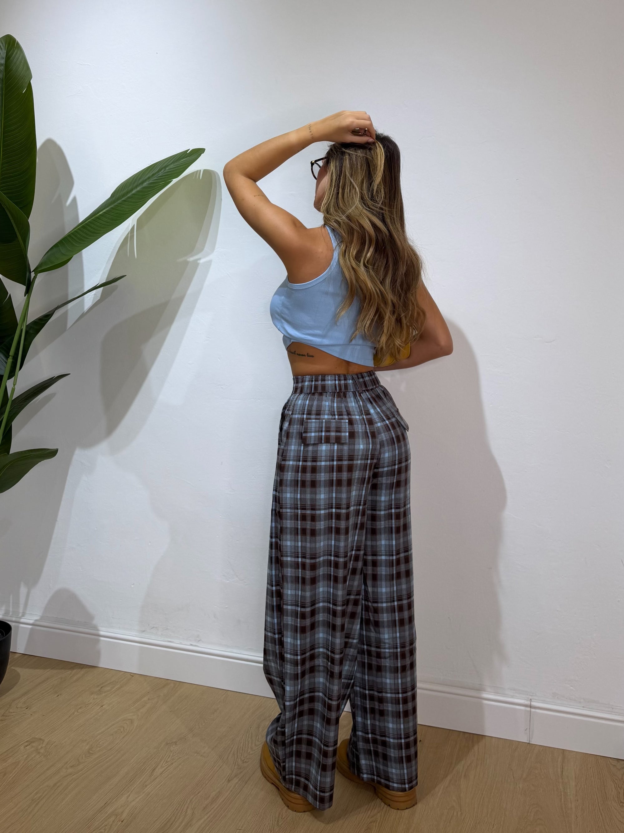 Pantalone Balloon quadri