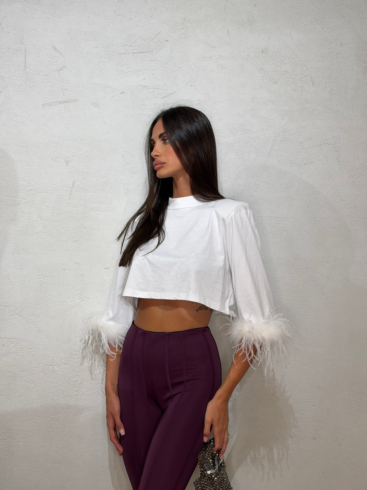 Maglia Plume crop