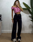 Jeans Asimmetry Cherry