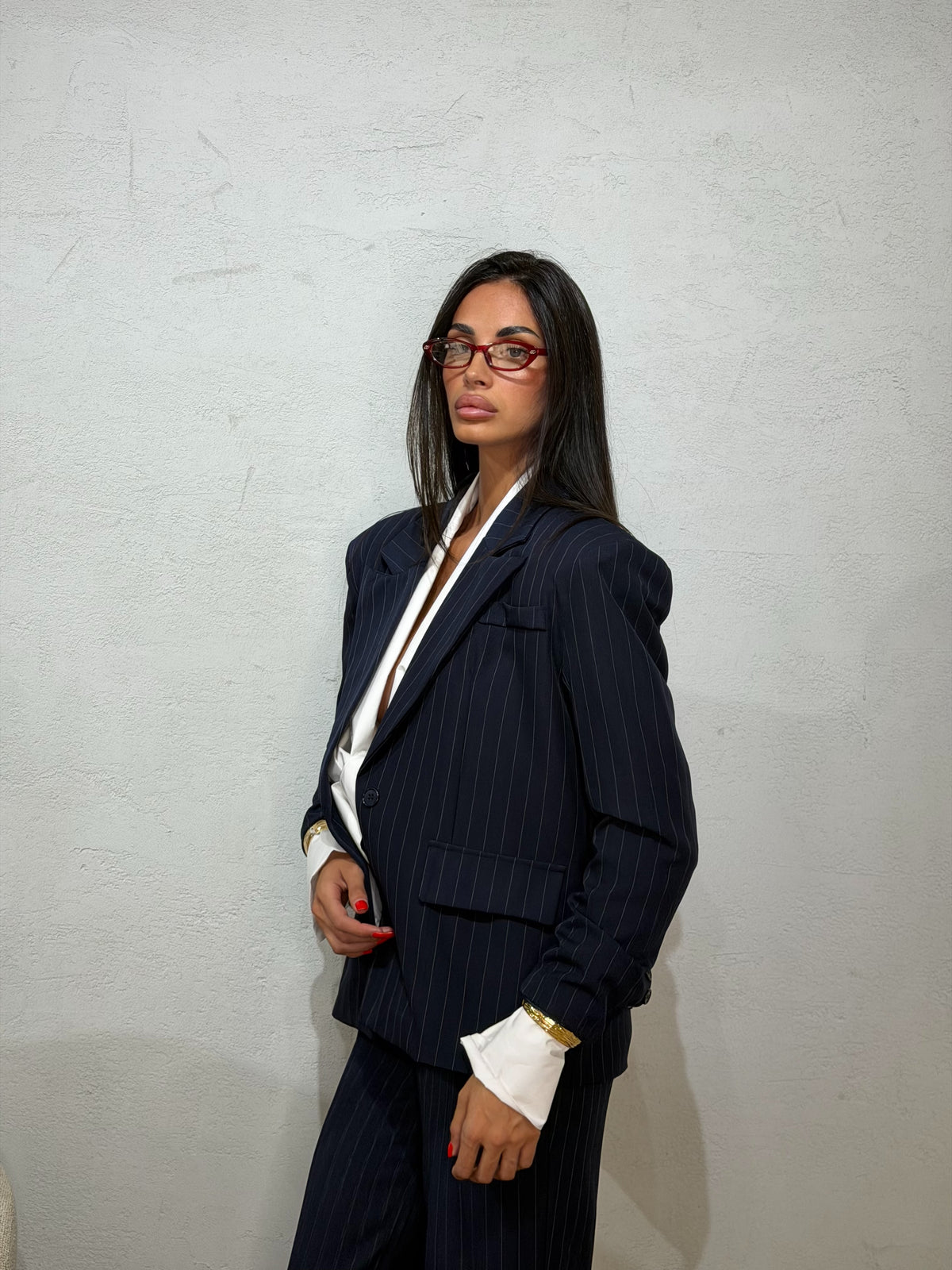 Tailleur Square gessato