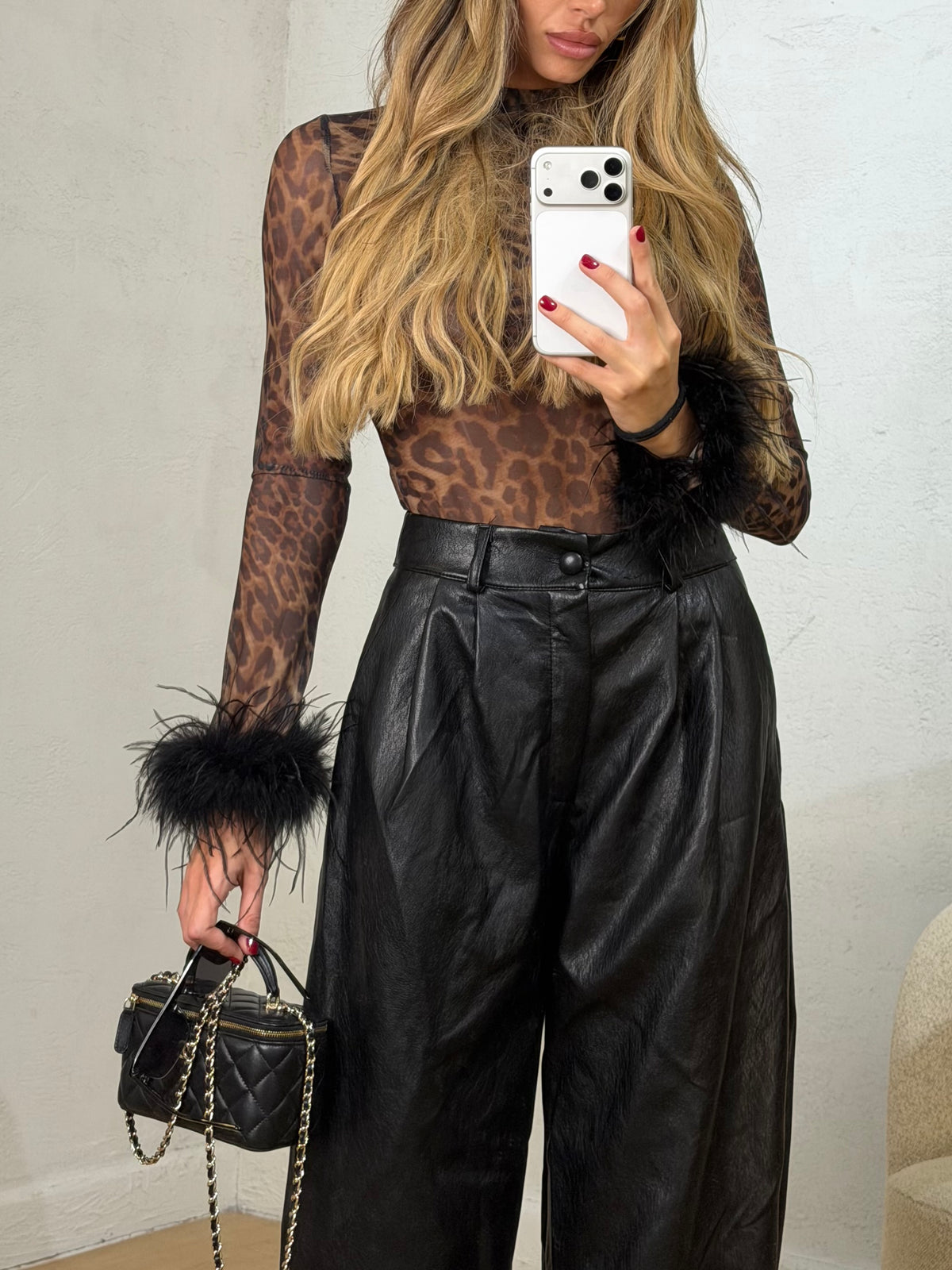 pantalone balloon JUST eco-pelle