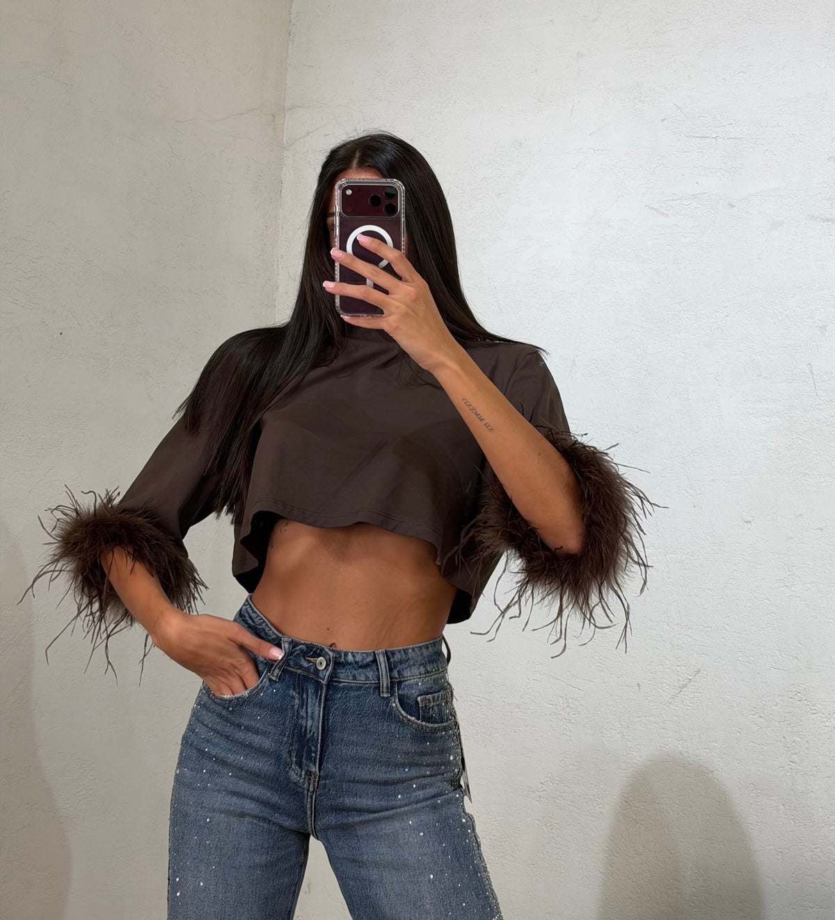 Maglia Plume crop