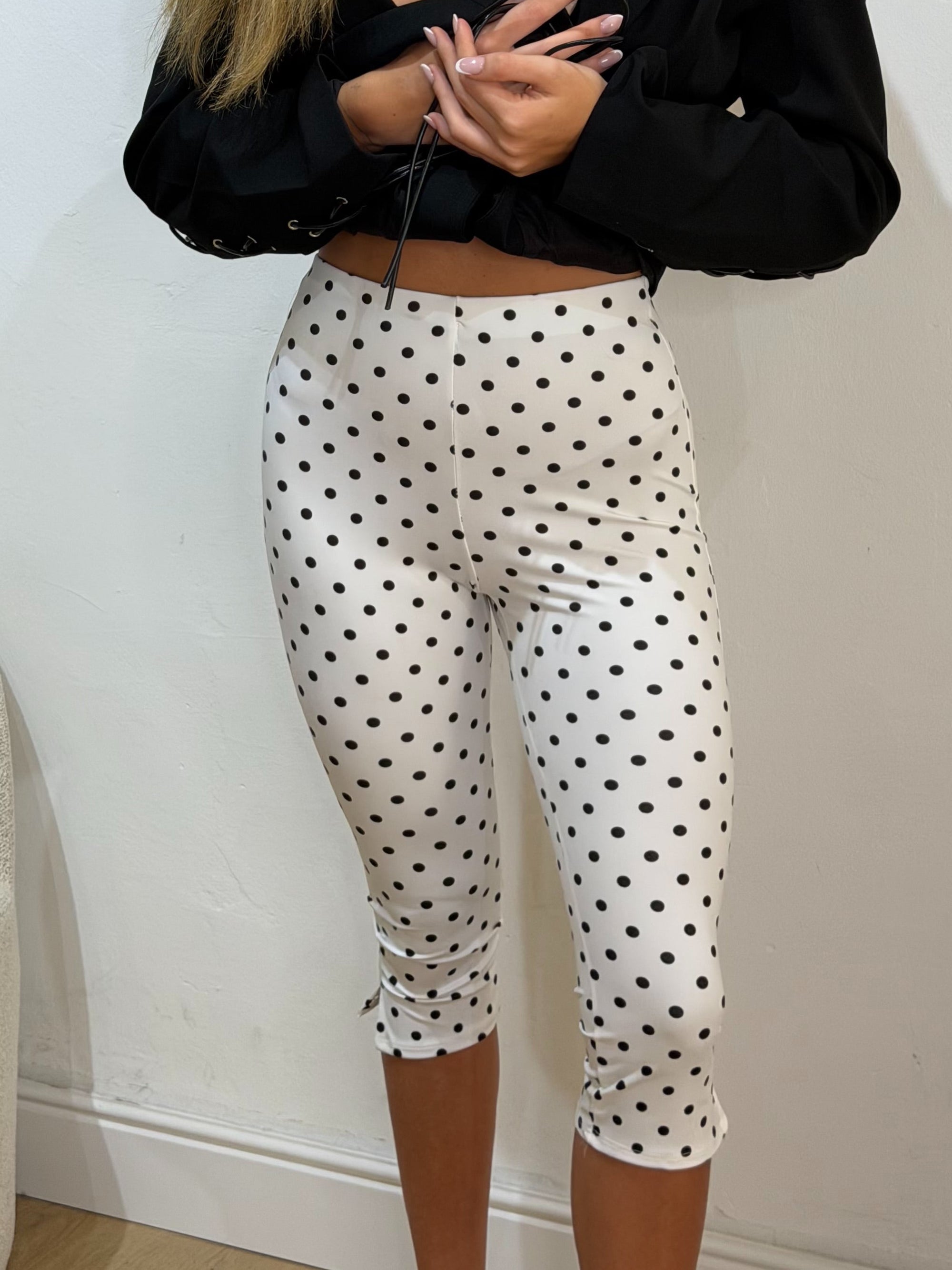 Leggings Capri Pois