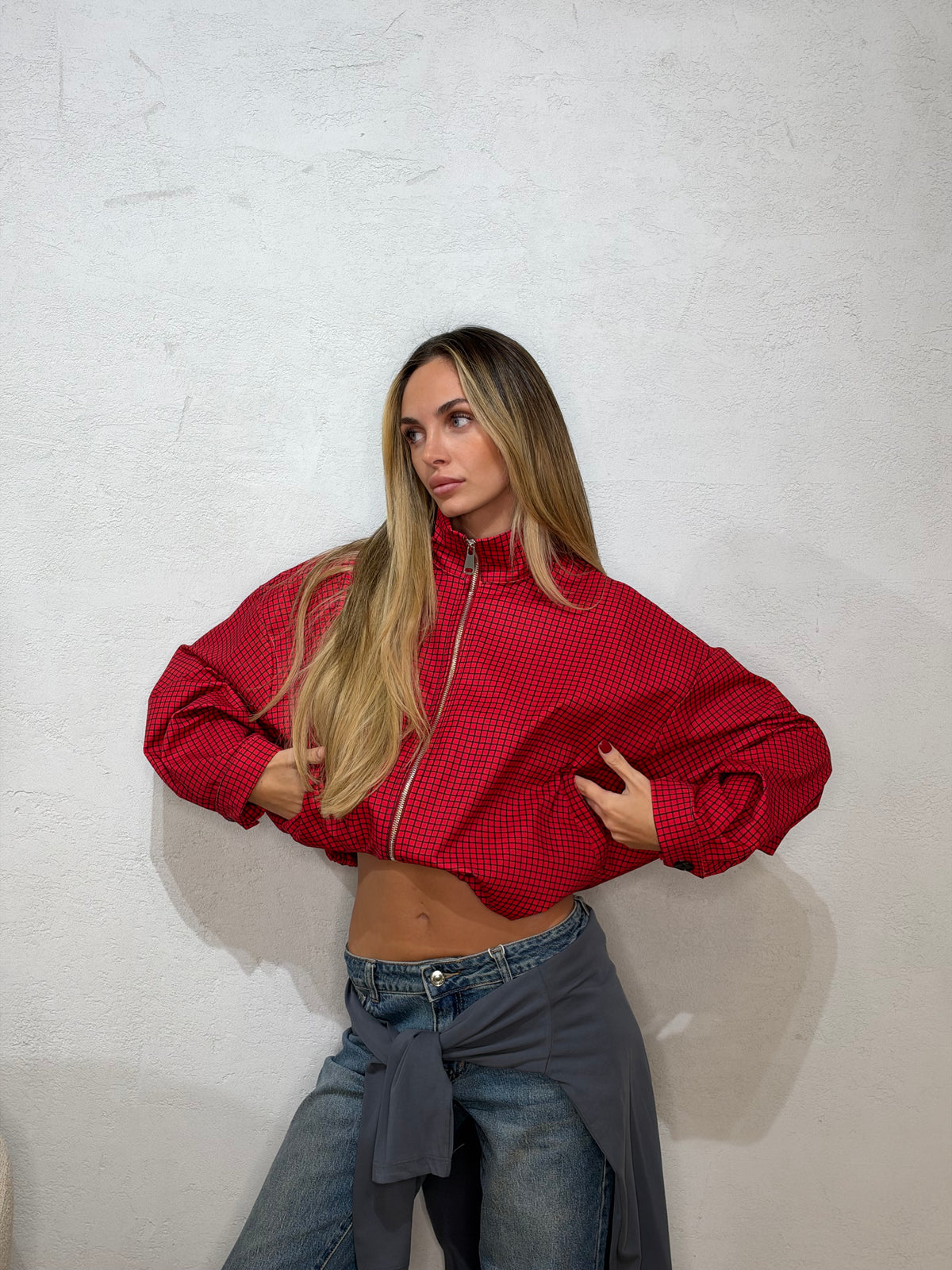 Bomber rouge check