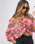 Camicia velata stampa