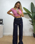 Jeans Asimmetry Cherry