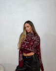 Cardigan bandana bordeaux
