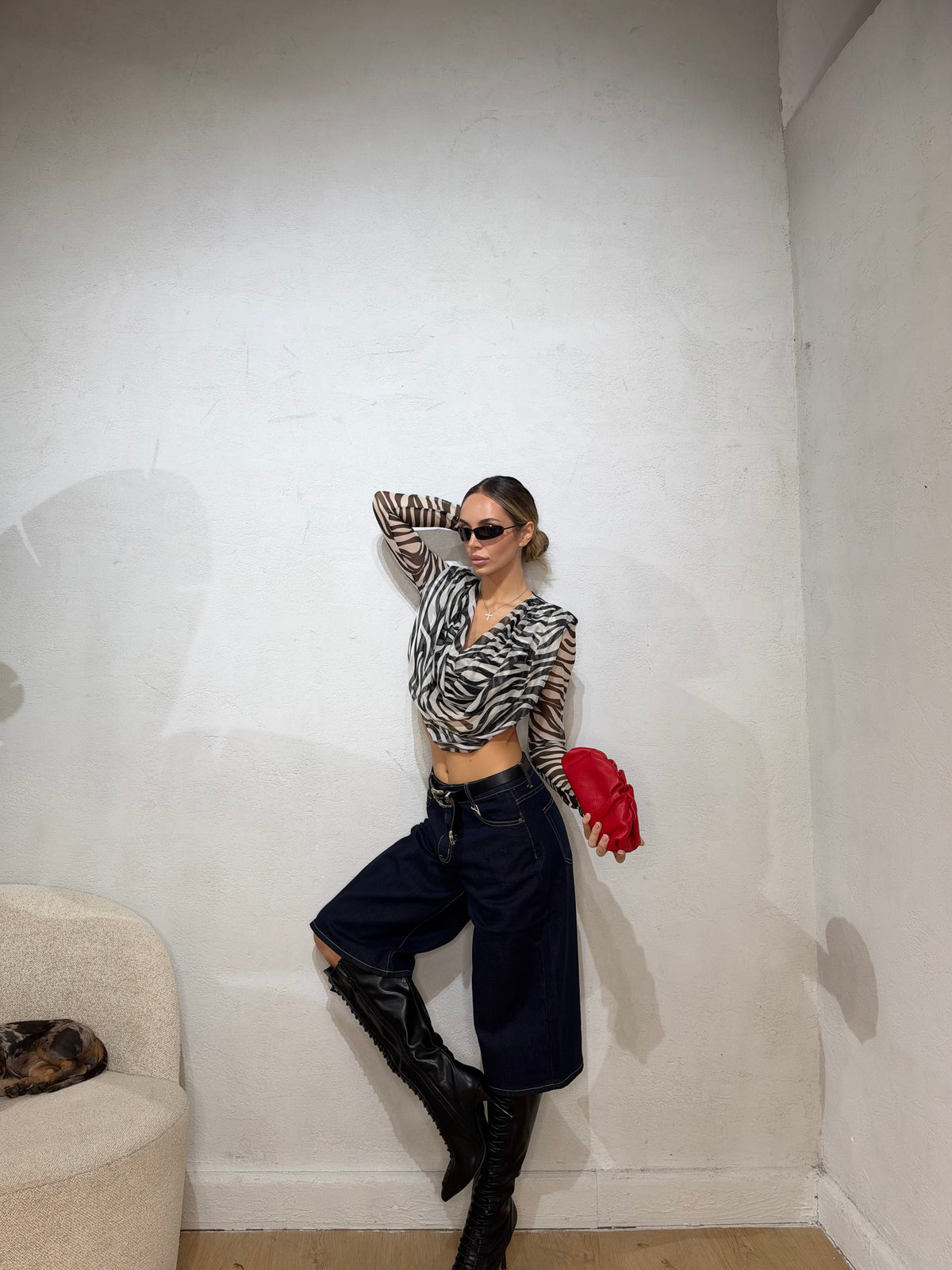 Zebra mood top