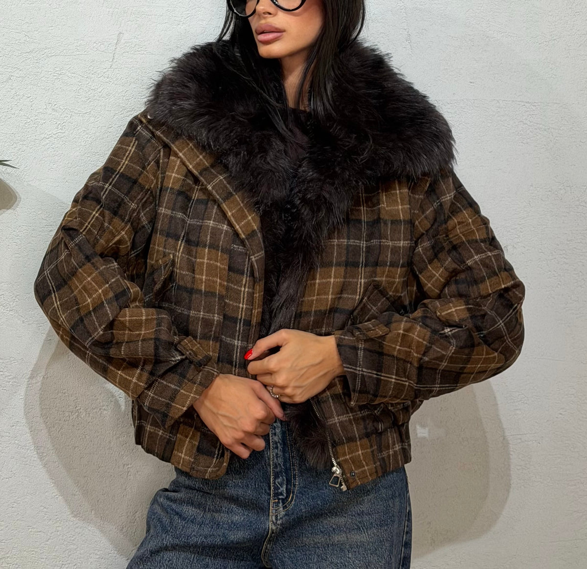 Bomber Eco-flour Tartan