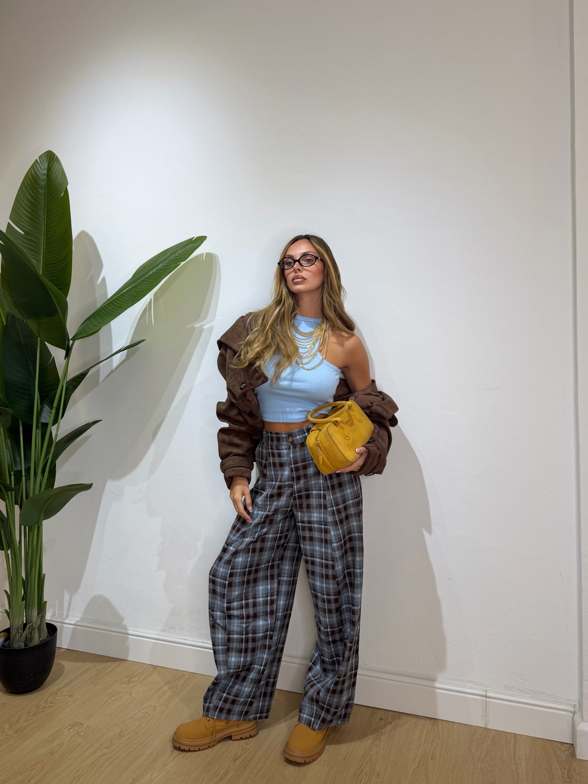 Pantalone Balloon quadri