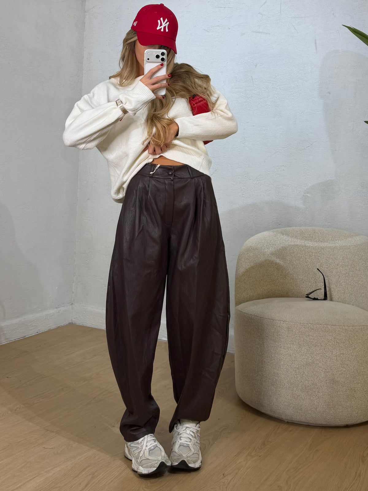 pantalone balloon JUST eco-pelle