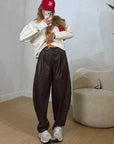 pantalone balloon JUST eco-pelle