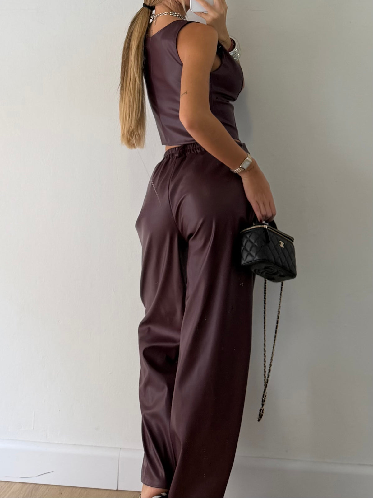 Cherry leather set