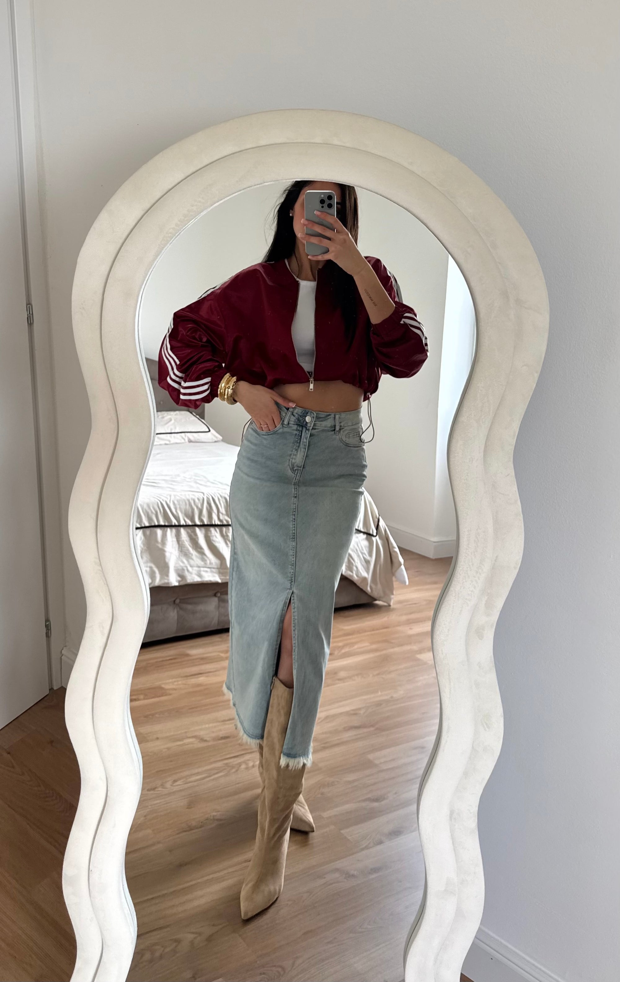 Gonna longuette denim