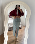 Gonna longuette denim