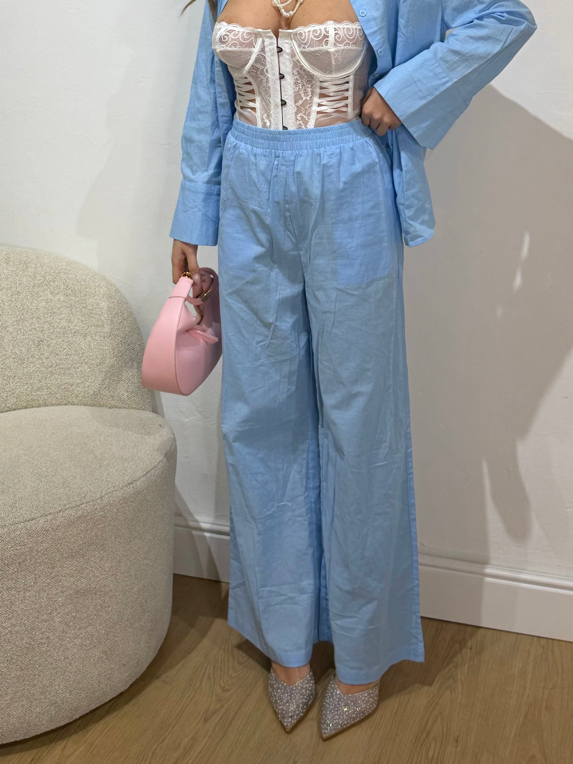 Pantalone palazzo lino