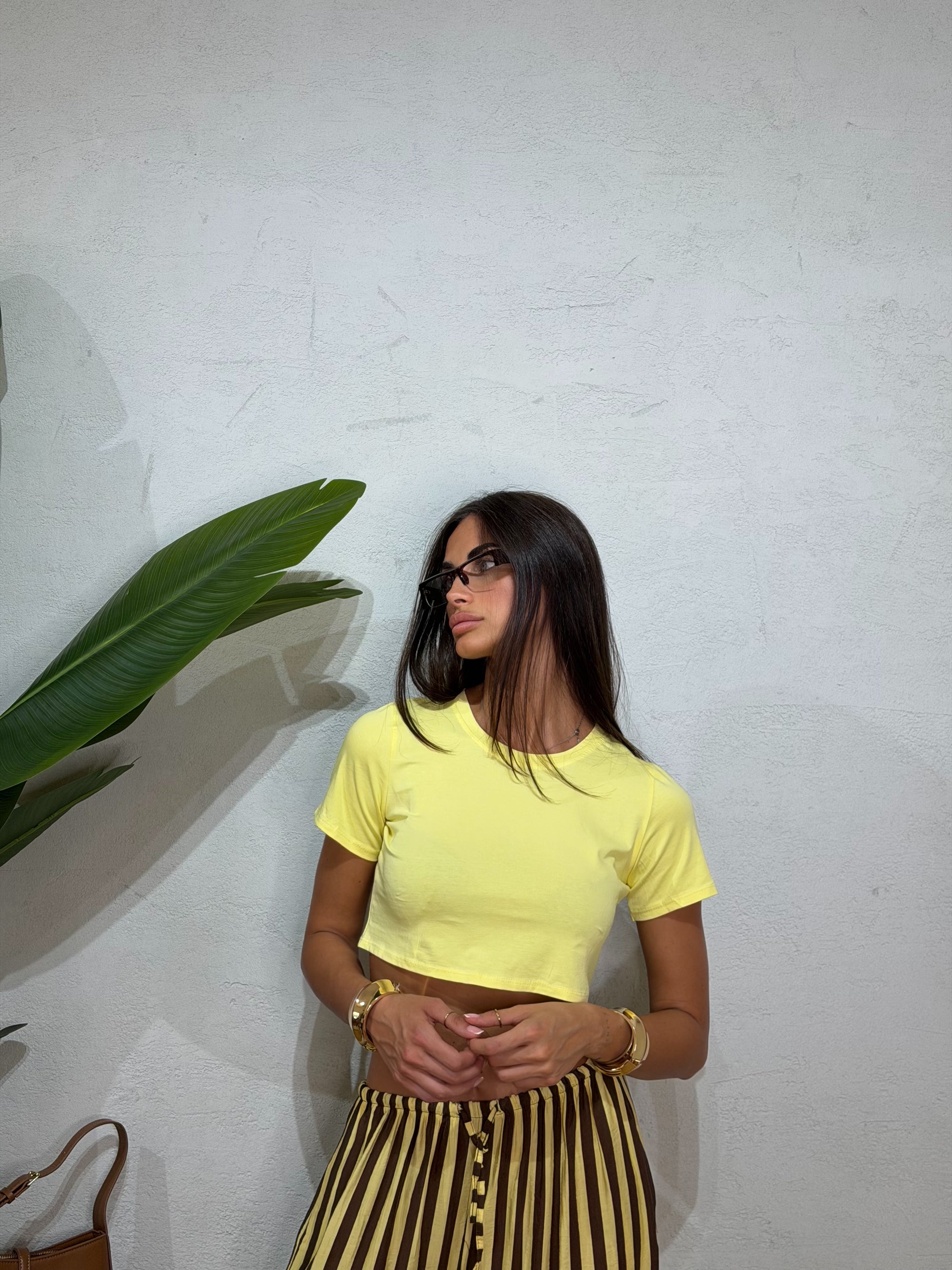 T-shirt basic crop