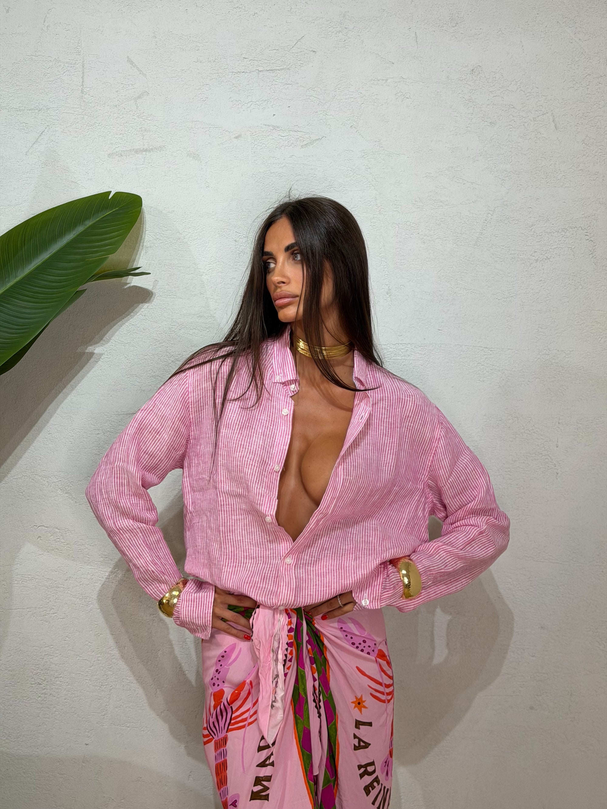 Camicia Baker's 100% lino