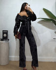 Jeans black Roses
