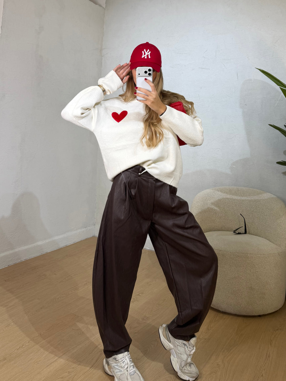 pantalone balloon JUST eco-pelle
