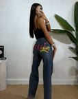 Jeans Shine graffiti