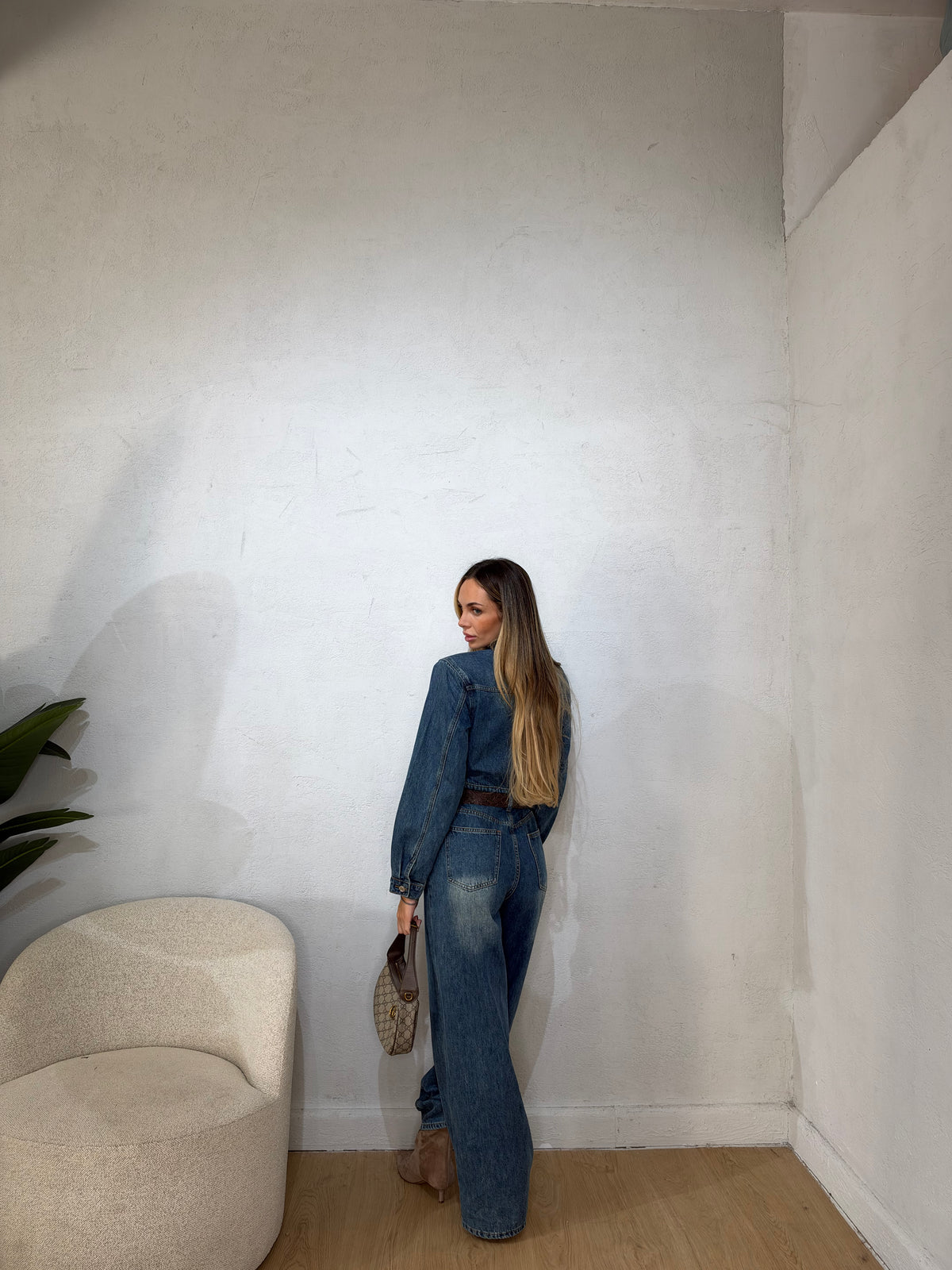 Jumpsuite denim wide