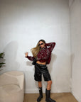 Cardigan bandana bordeaux
