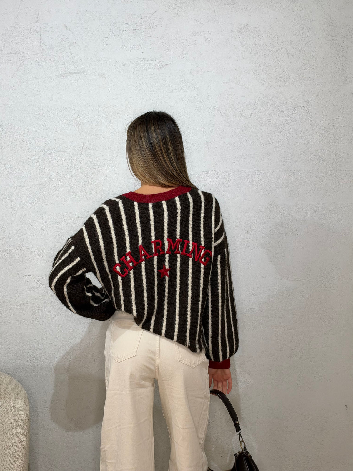 Cardigan candy stripe