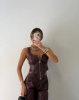 Cherry leather set