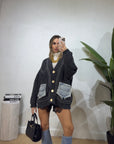 Cardigan Denim Chic