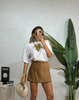 Gonna pantaloncino renna