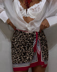 Gonna foulard Leopard