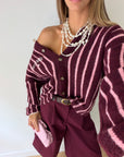 Cardigan candy stripe