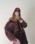 Cardigan candy stripe