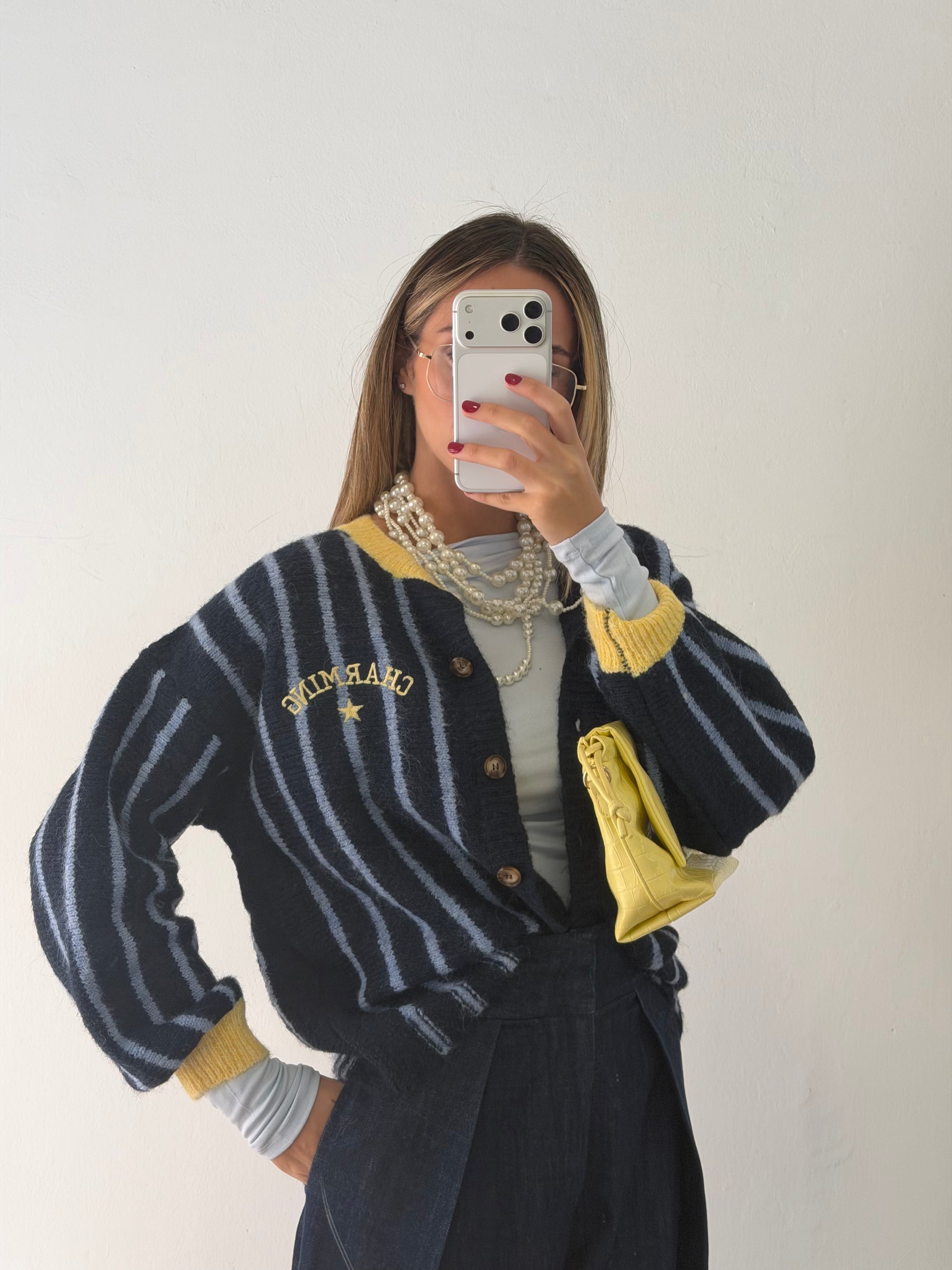 Cardigan candy stripe